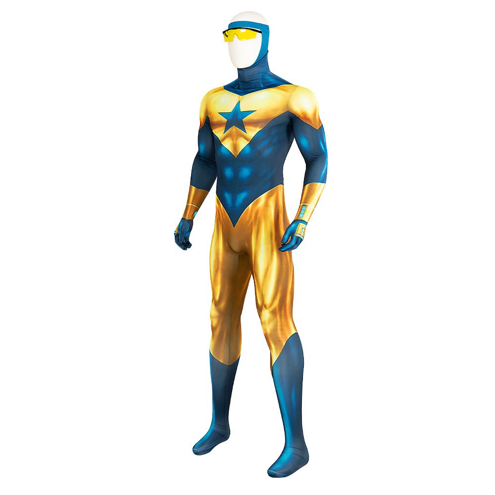 Costume Booster Gold Michael Jon Carter Combinaison pour Hommes avec Lunettes – Cosplay DC Comics