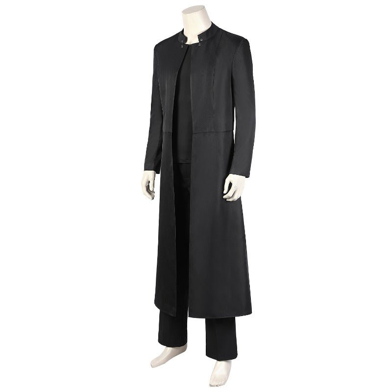Costume Neo de Matrix Resurrections Manteau et Pantalon pour Halloween Cosplay