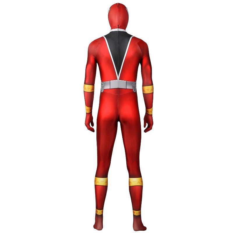 Costume Cosplay Ranger Rouge KISHIRYU SENTAI RYUSOULGER Combinaison en Spandex