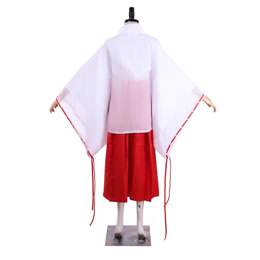 Ensemble complet de costume de kimono de Kikyo d'Inuyasha pour cosplay