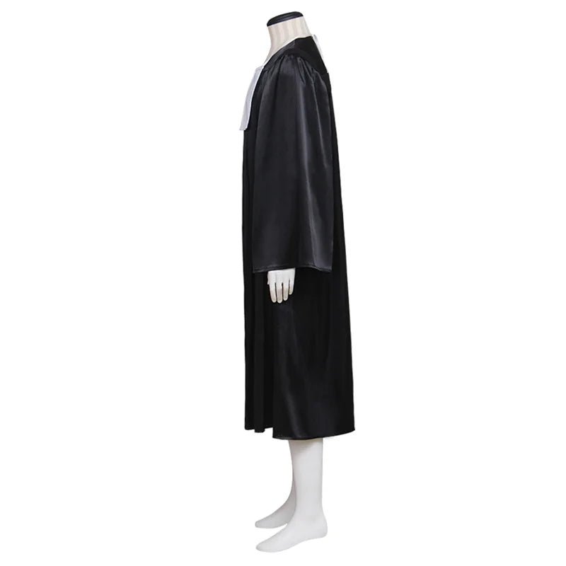 Robe Noire de Juge Médiéval Costume Cosplay - Tenue de Carnaval Halloween pour Adultes | Série L'AniMirage