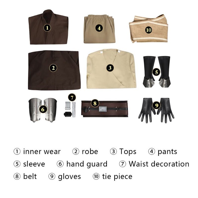 Costume Cosplay Acolyte Sol Homme - Ensemble Complet Robe & Cape pour Halloween & Carnaval