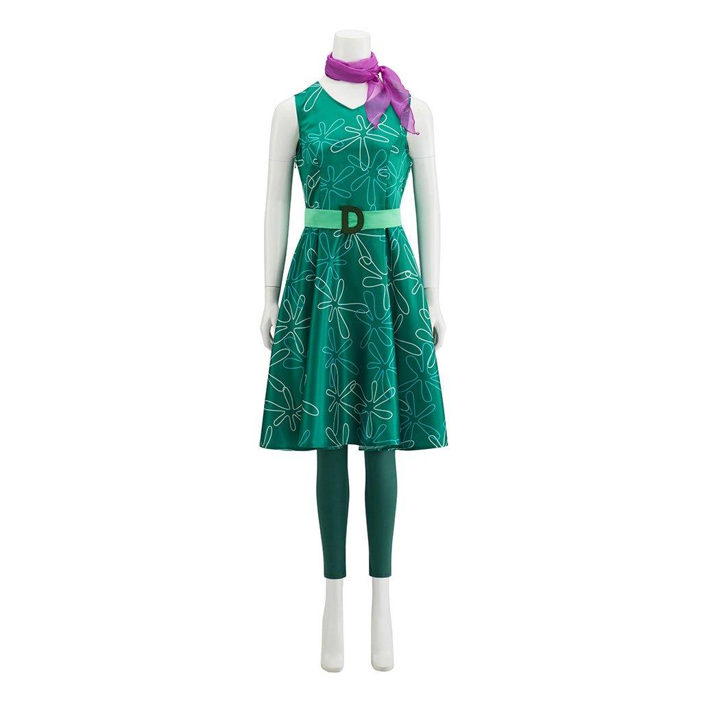 Costume Cosplay Dégoût | Robe Verte pour Femmes | Costume de Fête d'Halloween