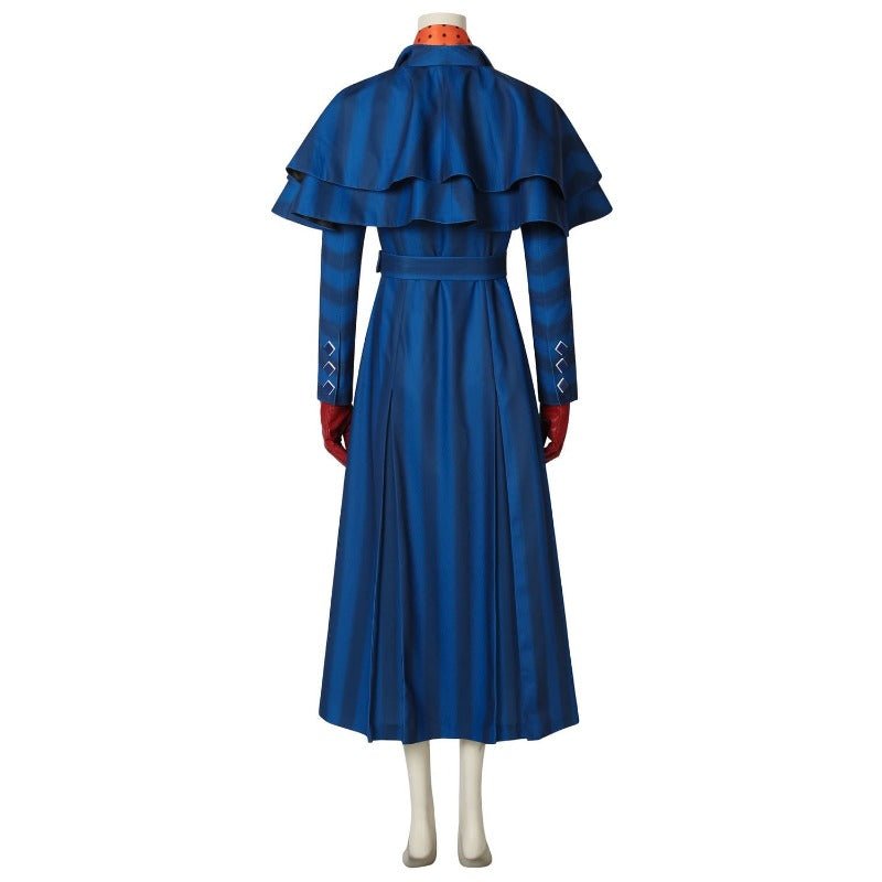 Costume Cosplay Mary Poppins Retour Bleu Marine pour Adultes