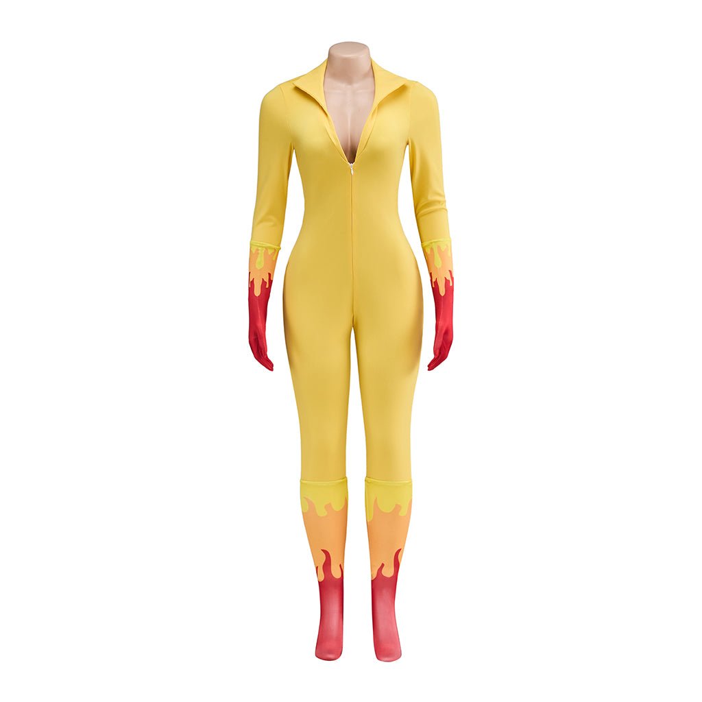 Costume Cosplay Firestar – Combinaison Super-héros Ange des Amis Fantastiques
