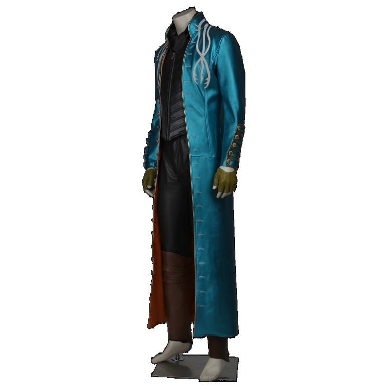 Manteau en cuir Vergil Cosplay Devil May Cry 3 Costume pour Halloween et Carnavals