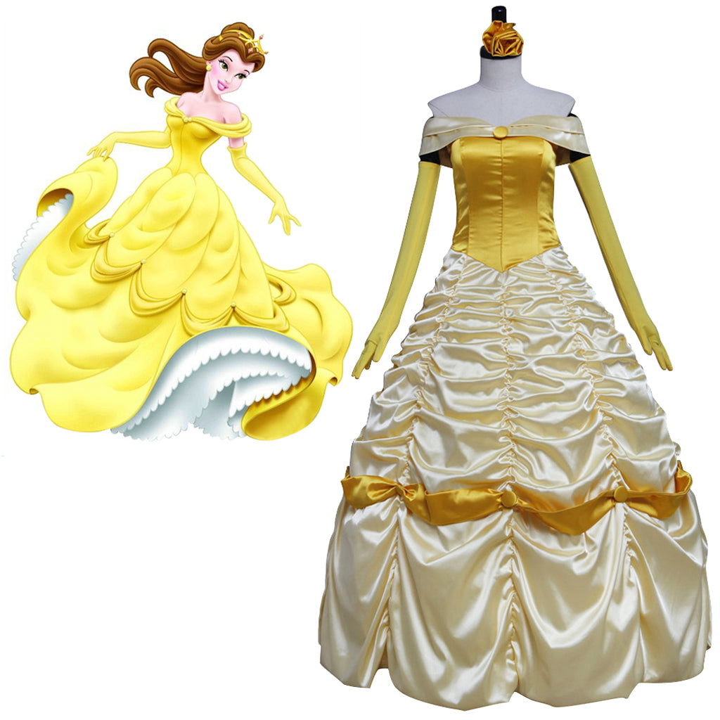 Costume Cosplay Belle - La Belle et la Bête | Robe Princesse Disney pour Halloween et Événements
