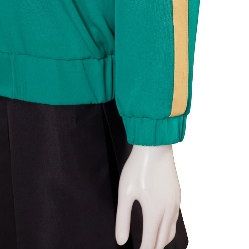 Costume Cosplay Scott Pilgrim Kim Pine Veste Verte & Jupe pour Femmes Tenue d'Halloween