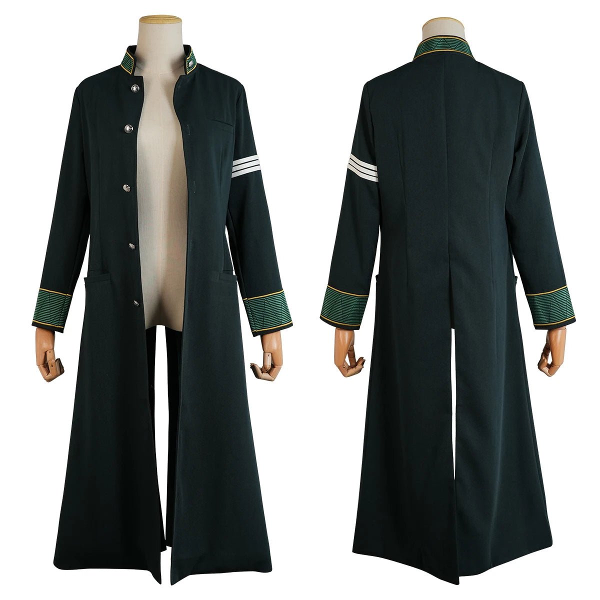 Costume Cosplay Tasuku Tsubakino de Wind Breaker - Veste Trench Verte, Perruque, Chemise Blanche, Choker, Cravate, Nœud Papillon
