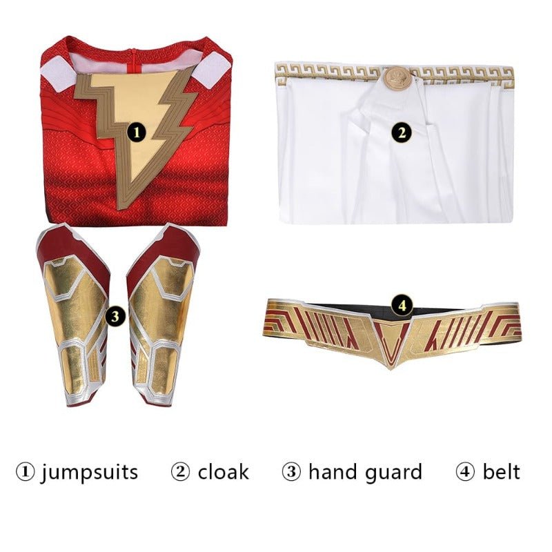 Costume Cosplay DC Shazam Complet pour Adultes - Fête d'Halloween