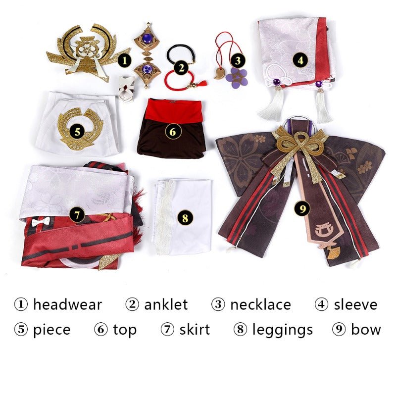 Costume Cosplay Yae Miko Genshin Impact - Robe Mignon pour Halloween Femmes