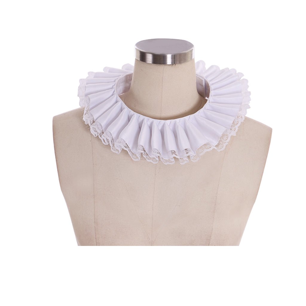 Col Jabot et Manchettes en Dentelle Blanche Coton Renaissance pour Homme Accessoires Cosplay