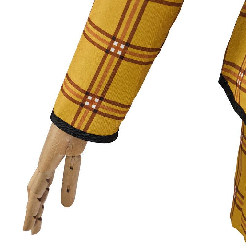 Costume Cher de Clueless pour Femmes - Ensemble Veste et Jupe à Carreaux Jaunes Style Écolière des Années 90
