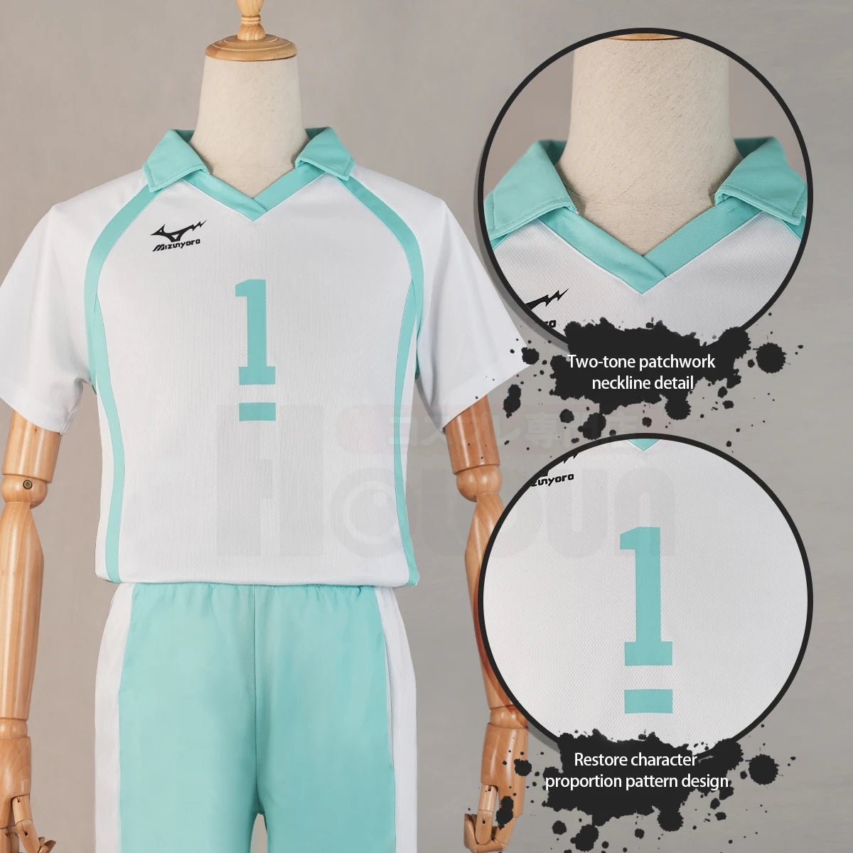 Costume Cosplay Oikawa Tooru Maillot de Volleyball AOBAJOHSAI Perruque Haikyuu Anime