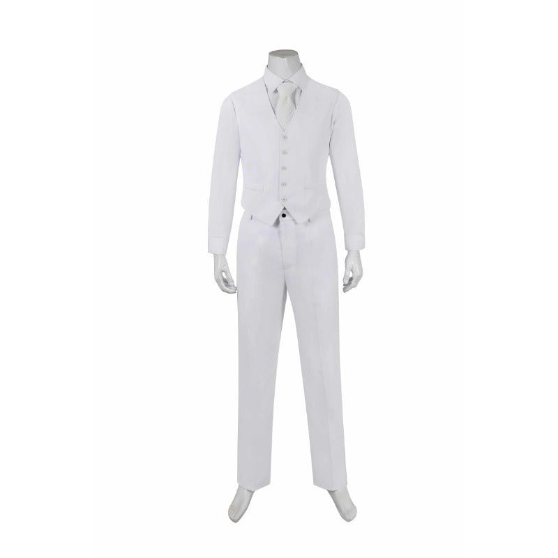 Costume Cosplay Joker 2 Arthur Fleck Blanc Complet - Costume, Chemise, Gilet, Pantalon, Cravate