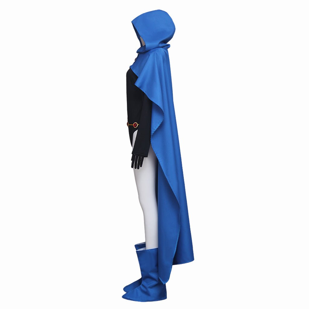 Costume Cosplay Raven Teen Titans - Cape Bleue et Combinaison pour Fans de Comic Con et Halloween