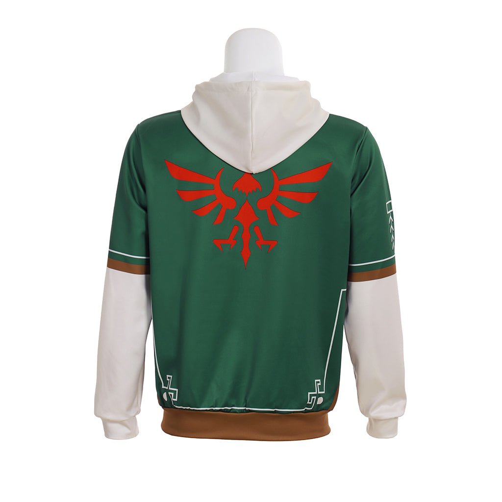 Veste à capuche zippée cosplay Legend Zelda Link pour les passionnés de jeux