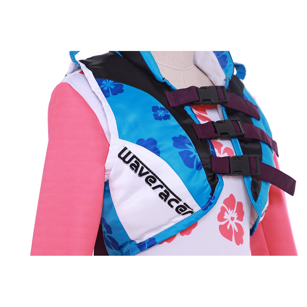 Costume Cosplay D.Va Waveracer | Maillot de Bain Rose de Hana Song dans Overwatch