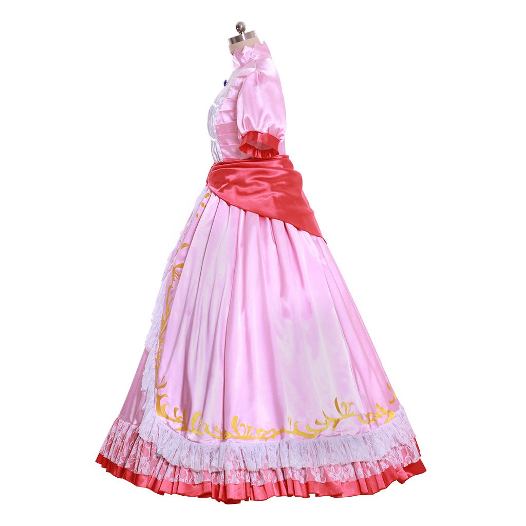 Costume Cosplay Princesse Peach | Robe de Bal pour Femme pour Halloween et Fêtes Cosplay