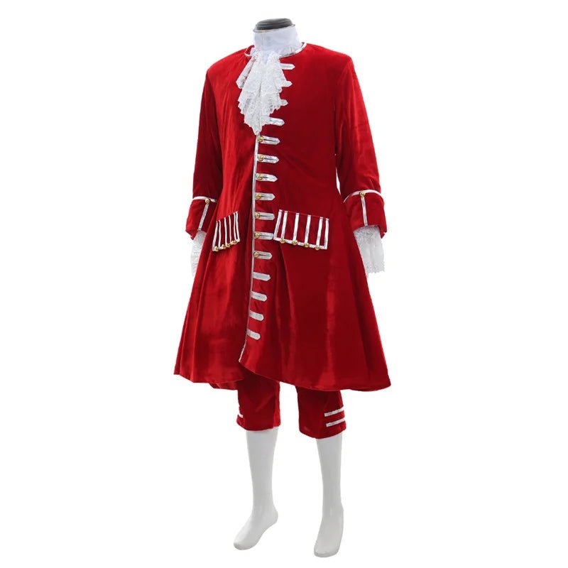 Costume Aristocrate du 18ème Siècle pour Homme - Veste en Velours Rouge Vintage | Série Médiévale L'AniMirage