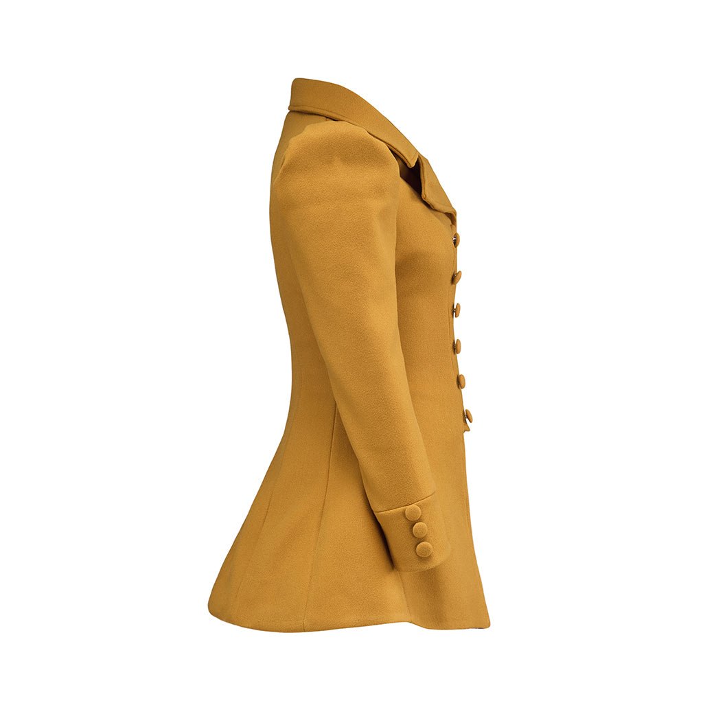 Veste Médiévale Jaune Boutonnée pour Femme - Costume Cosplay pour Foires Renaissance et LARP