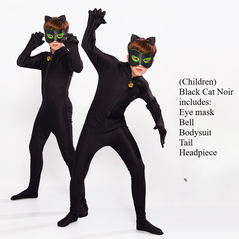 Costume Halloween Coccinelle & Chat Noir pour Enfants - Adorable Grenouillère Coccinelle