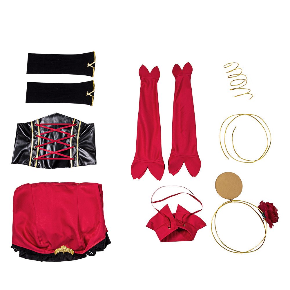 Costume Cosplay Tokyo Ghoul Inspiré pour Femmes - Robe Noire et Collants Rayés