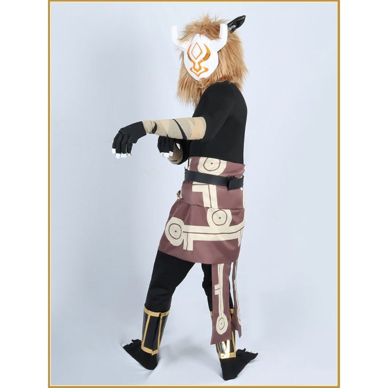 Costume Cosplay Genshin Impact Hilichurl en Gros – Masque Doux et Ensemble pour Hommes