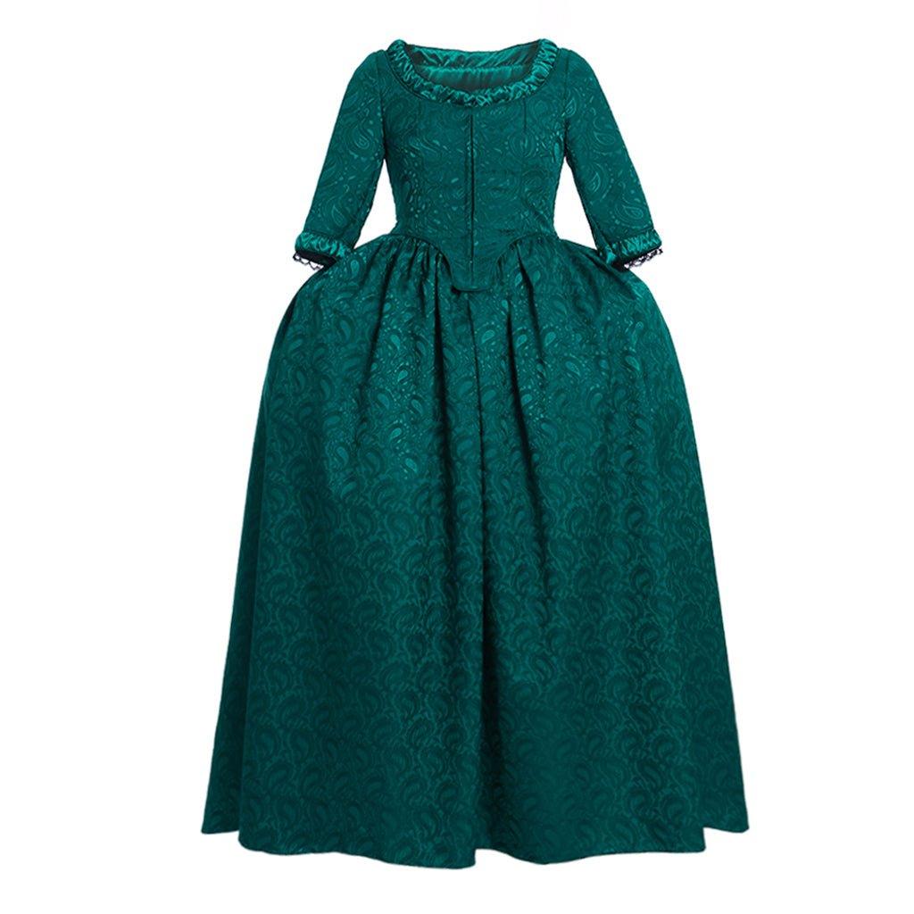Robe de bal verte de Claire Fraser d'Outlander | Costume Rococo Vintage pour Cosplay, Halloween, Soirée