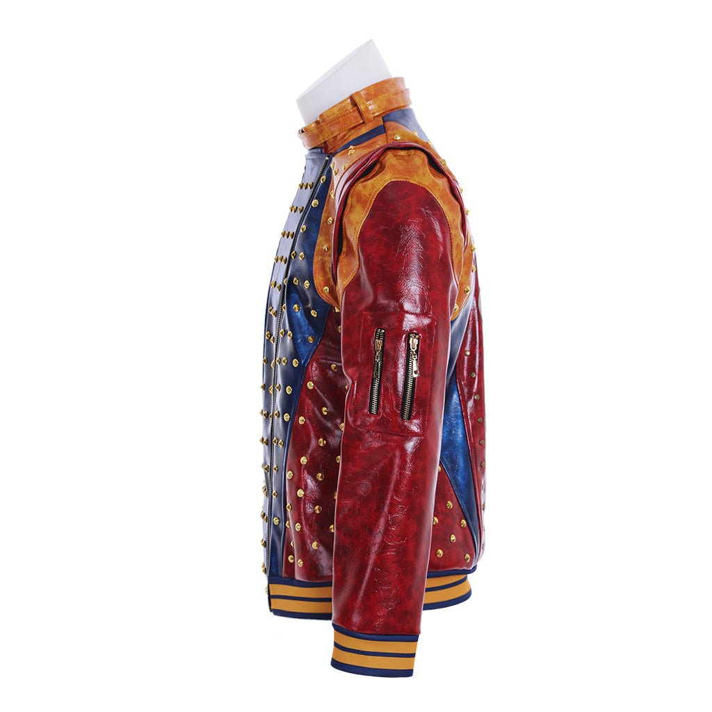 Costume Cosplay Descendants 2 pour Hommes et Enfants - Veste en Cuir Punk avec Manteau à Clous