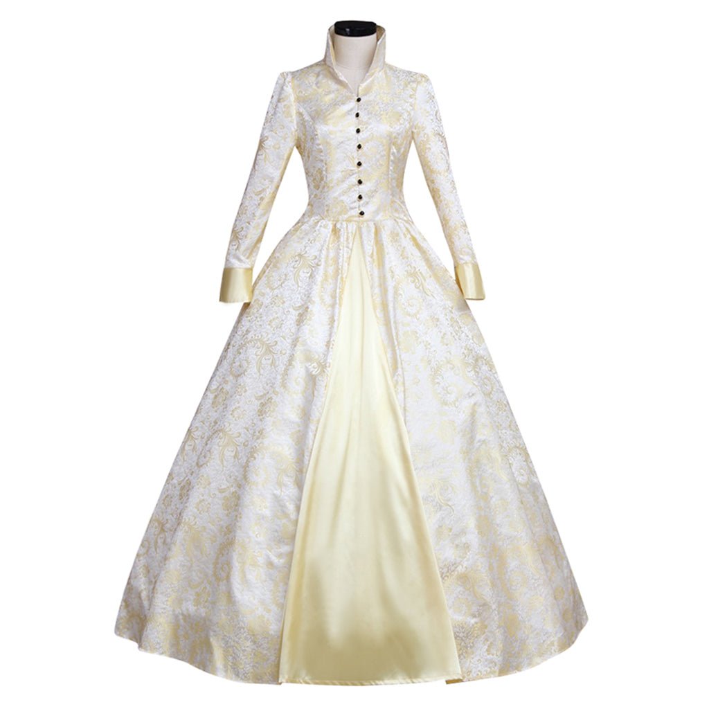Robe Cosplay Élisabethaine Vintage pour Adultes | Robe Médiévale de Mariage & Carnaval sur Mesure