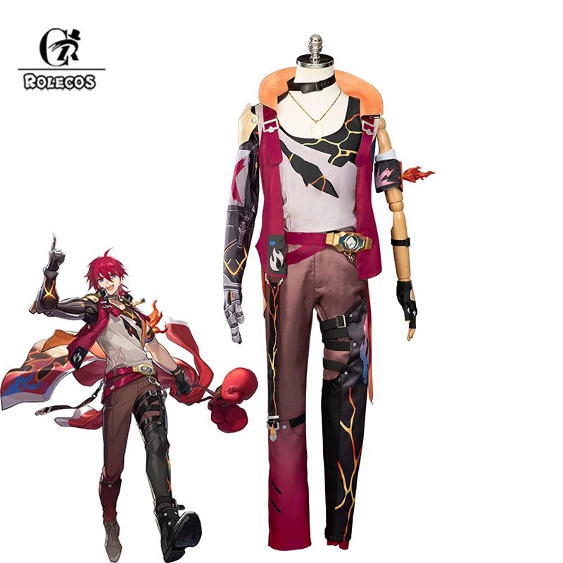 Costume Cosplay Honkai Star Rail Luka Champion Boxeur Wildfire - Style Ancien Complet pour Homme