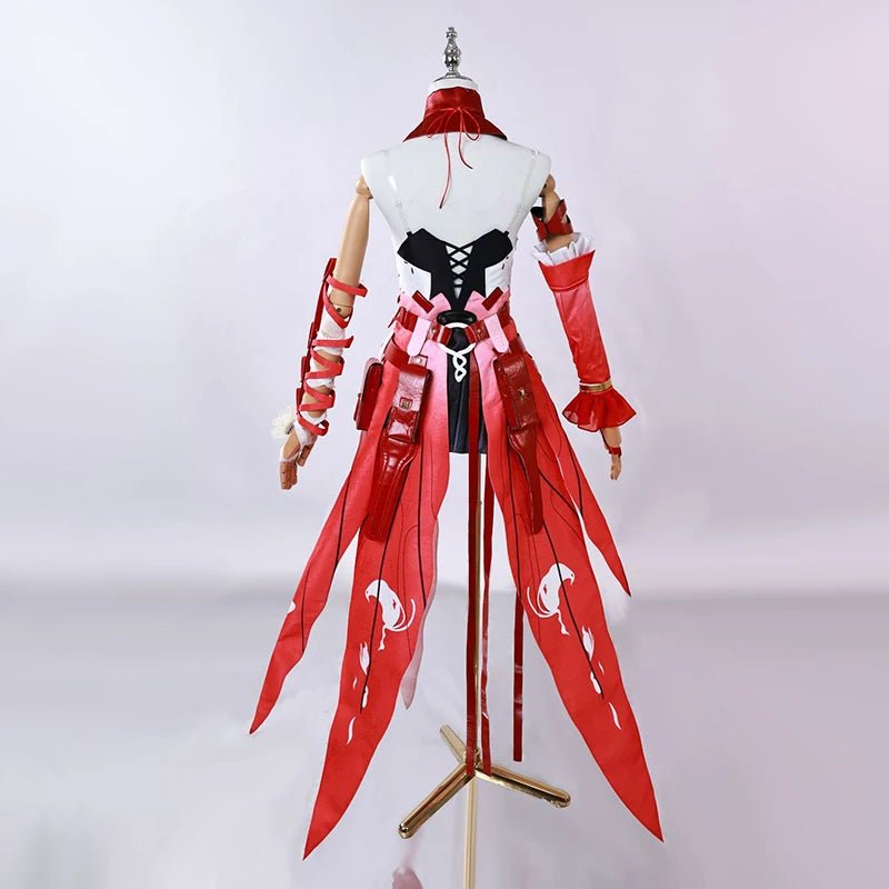 Costume Cosplay Phrolova Femme Mystérieuse de Jeu Wuthering Waves Robe Rouge pour Femmes Fête d'Halloween