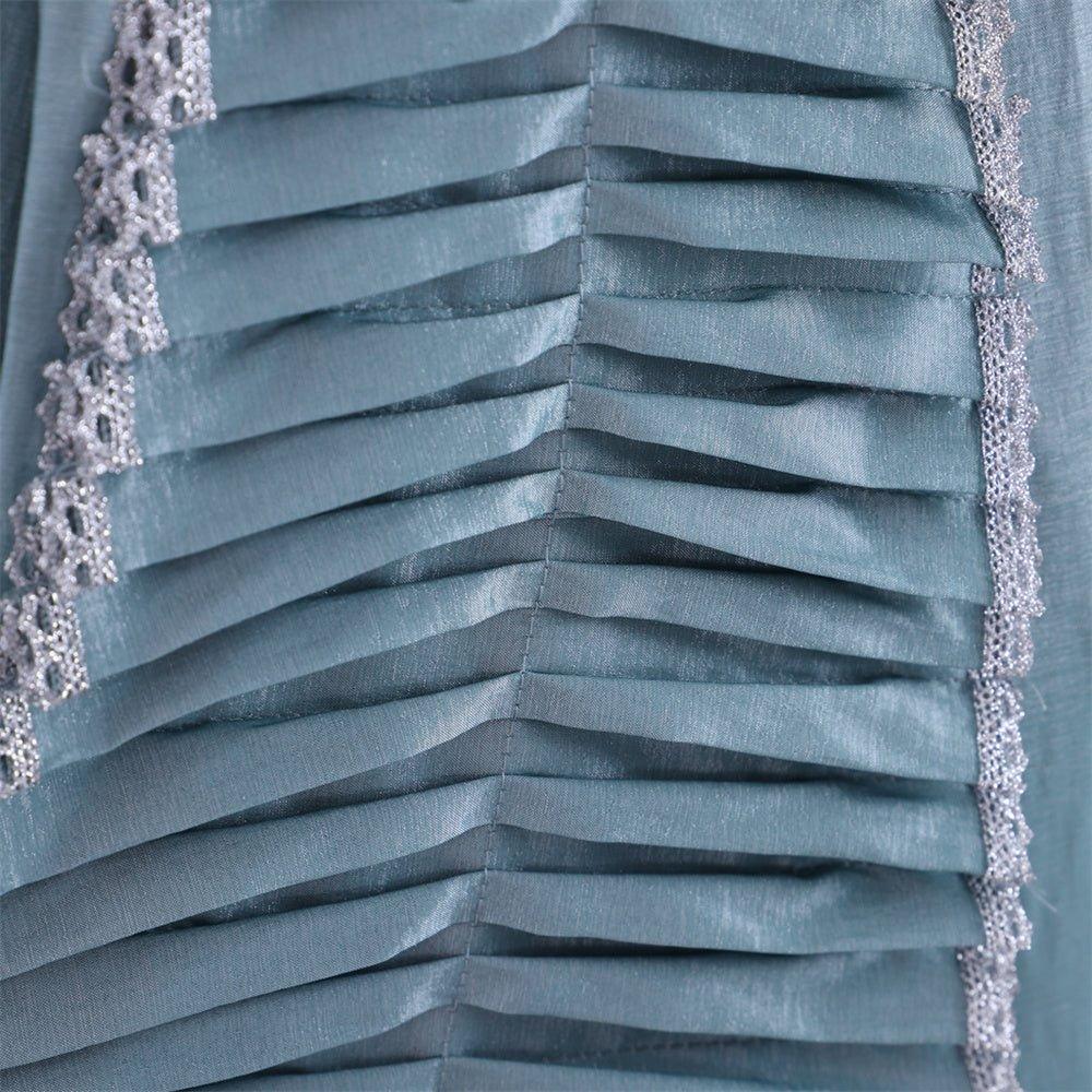 Robe Rococo Marie Antoinette du 18e siècle - Élégante robe bleue à dentelle