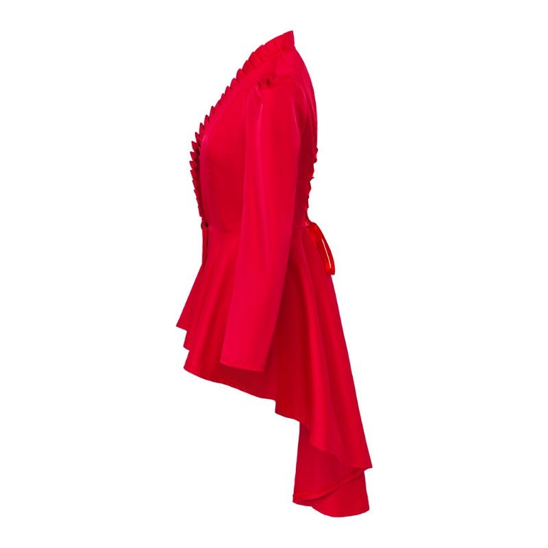 Robe Gothique Médiévale Vintage – Costume Cosplay Femme à Manches Longues et Silhouette Cintrée