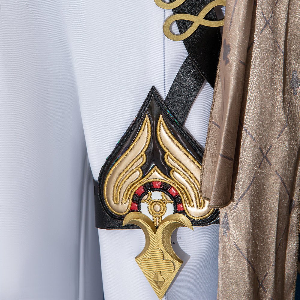 Costume Cosplay Aventurine Honkai Star Rail avec Perruque et Boucles d'Oreilles | Accessoires de Cosplay pour Hommes