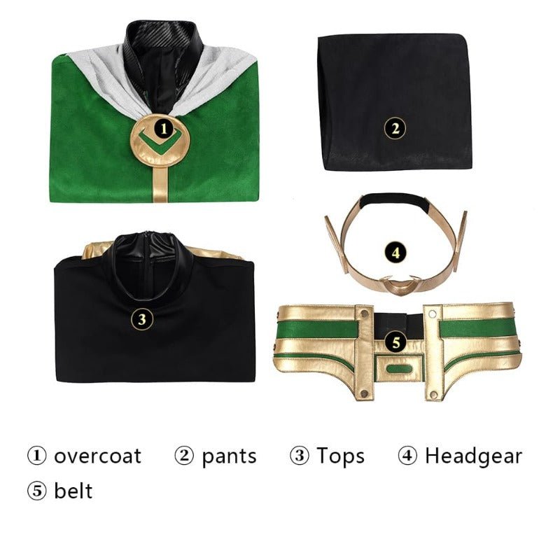 Costume Cosplay Loki Laufeyson Tenue Halloween pour Fans Marvel