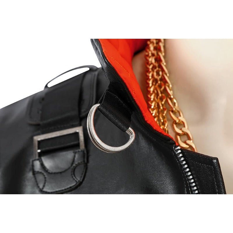 Costume Cosplay Jackie 2077 en Cuir Artificiel Combinaison Noire pour Halloween & Fêtes