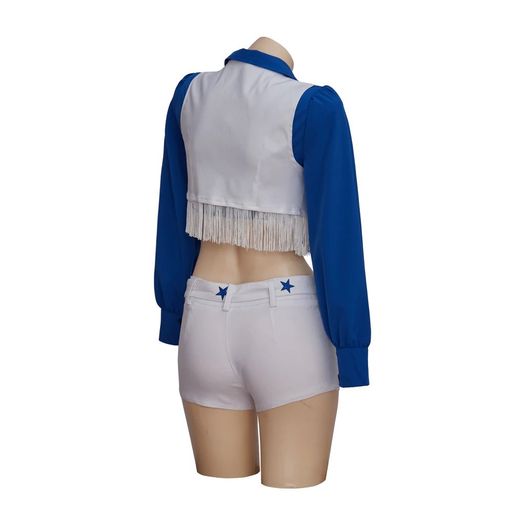 Costume de Cheerleader des Dallas Cowboys - Veste, Chemise, Short, Ceinture