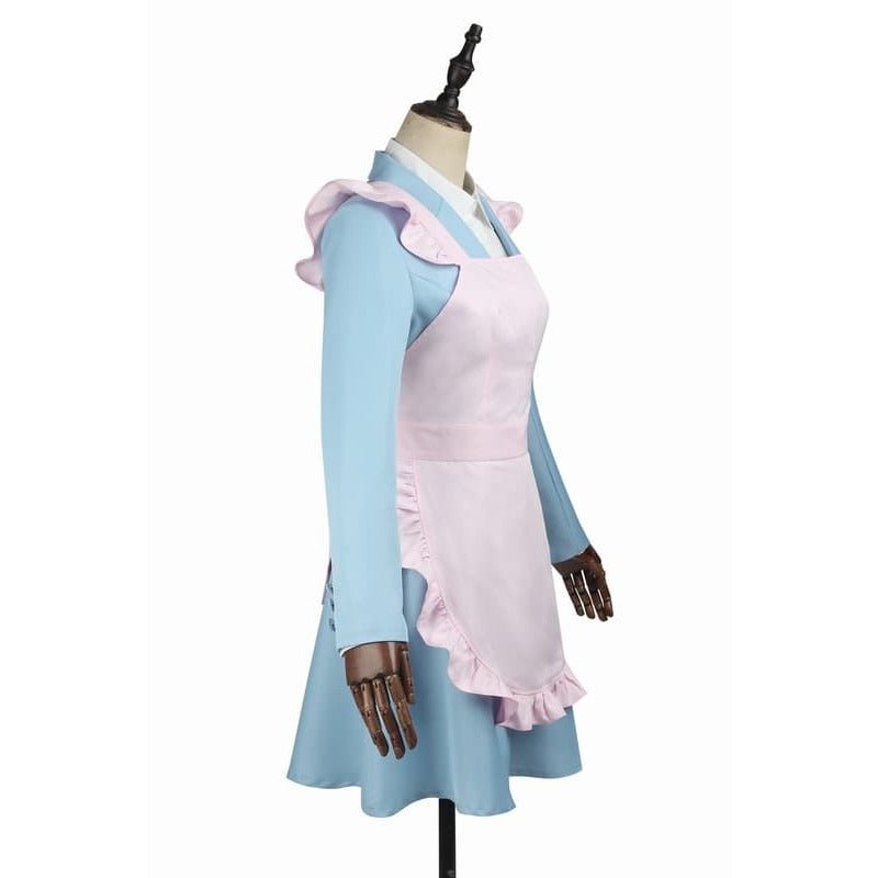 Costume Cosplay Danganronpa 3 Yukizome Chisa - Uniforme de Professeur Femme de Chambre avec Manteau, Chemise, Tablier