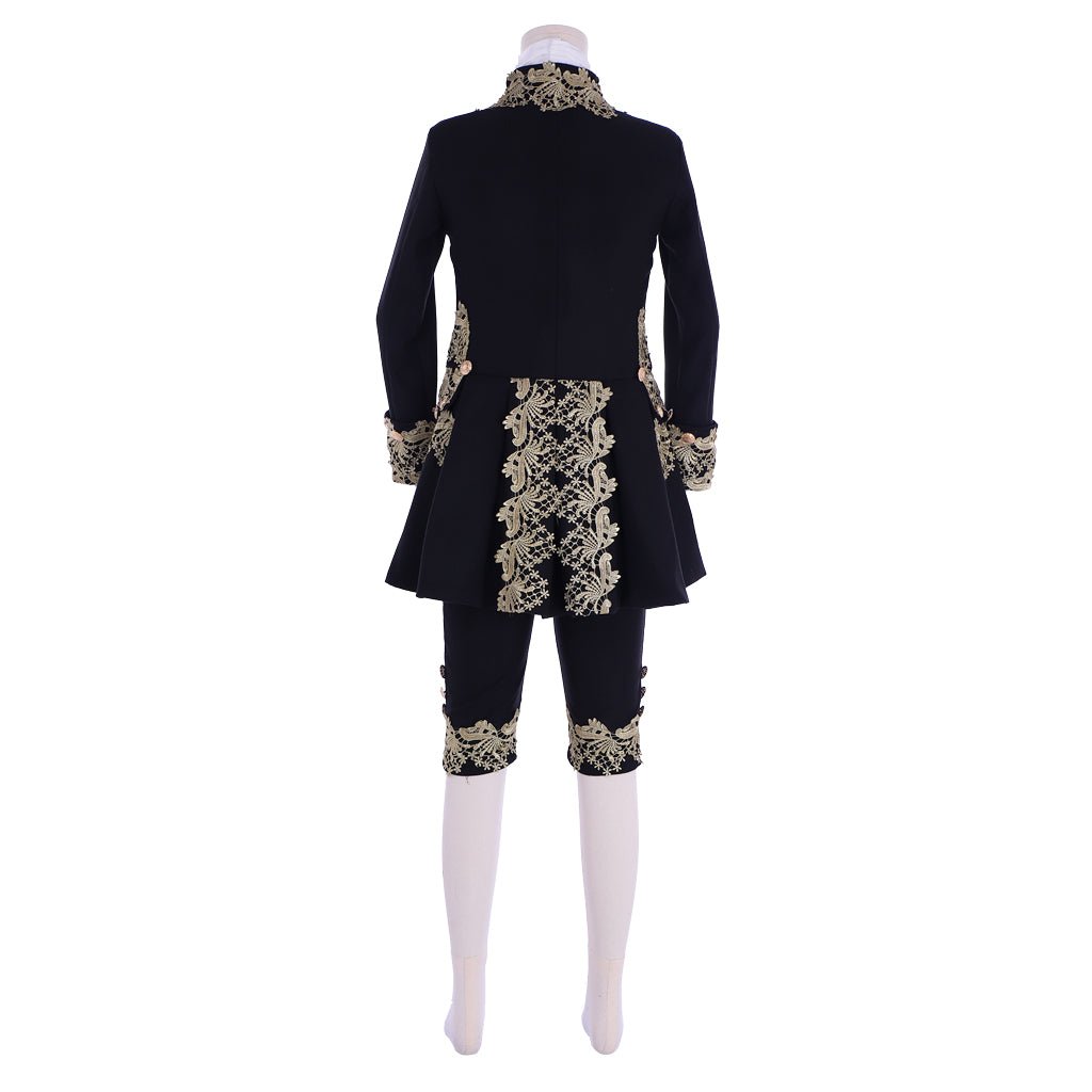 Costume de Cour Rococo du 18e Siècle pour Homme - Costume Colonial Noir