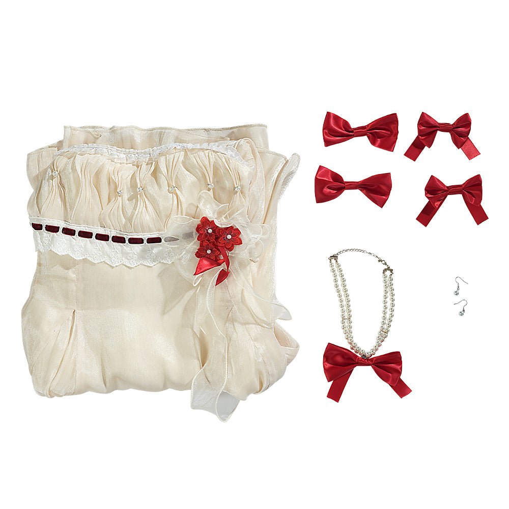 Chuchotement de Fleurs - Costume Cosplay Asuka : Tenue Élégante pour les Fans de Neon Genesis Evangelion