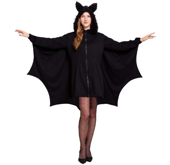 Costume Halloween Chauve-Souris Vampire pour Femmes - Tenue Cosplay Gothique avec Ailes de Chauve-Souris