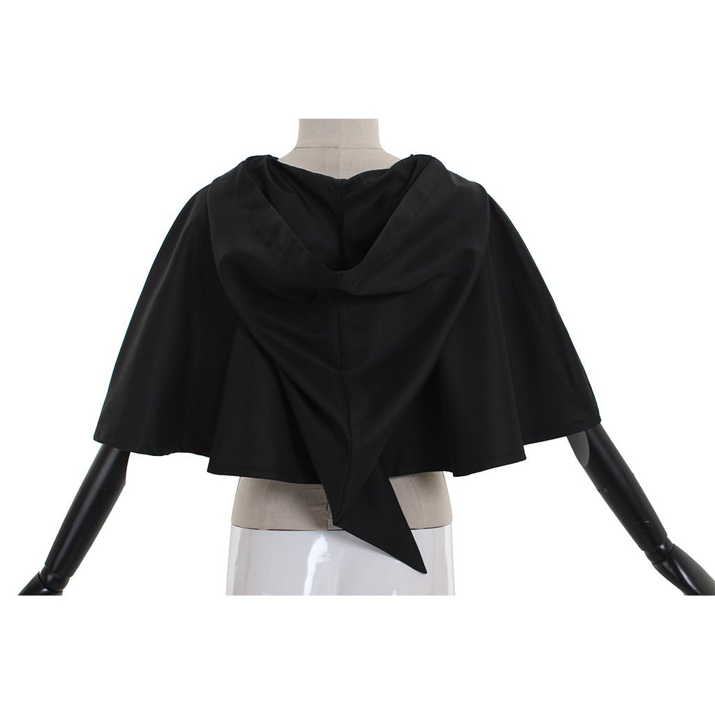 Cape Noire à Capuche Manteau Robe Wicca Païen