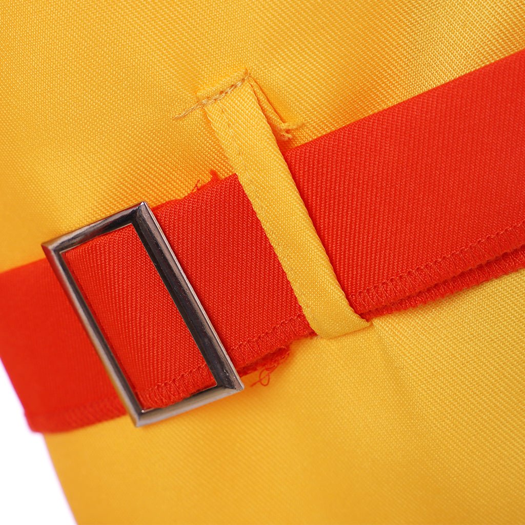 Costume Cosplay Avatar Aang Le Dernier Maître de l'Air - Tunique Jaune avec Cape Rouge