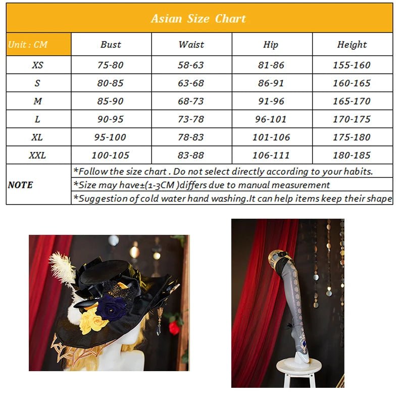Costume Cosplay Genshin Impact Fontaine Navia Spina di Rosula Robe Steampunk avec Chapeau Déguisement Femme Halloween
