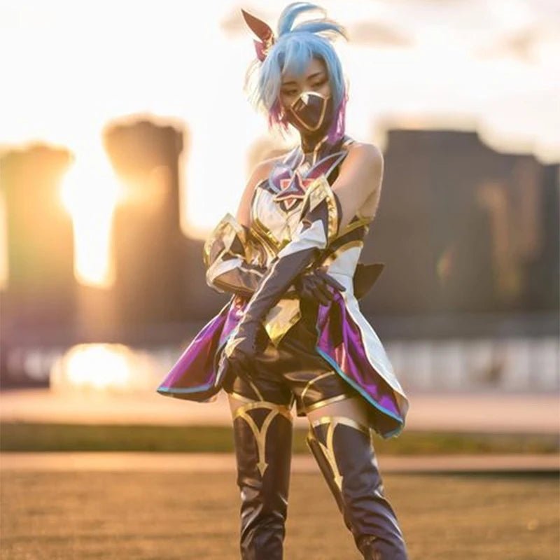 Costume Cosplay Akali Star Guardian LOL Femme - Ensemble Complet