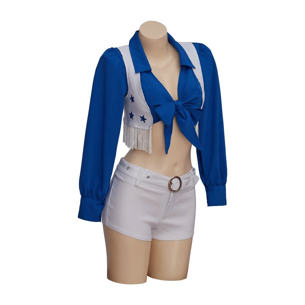 Costume de Cheerleader des Dallas Cowboys - Veste, Chemise, Short, Ceinture