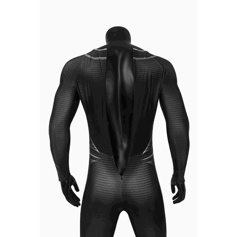 Costume Cosplay Justice League Man of Steel Superman Clark Kent Noir pour Enfants & Adultes