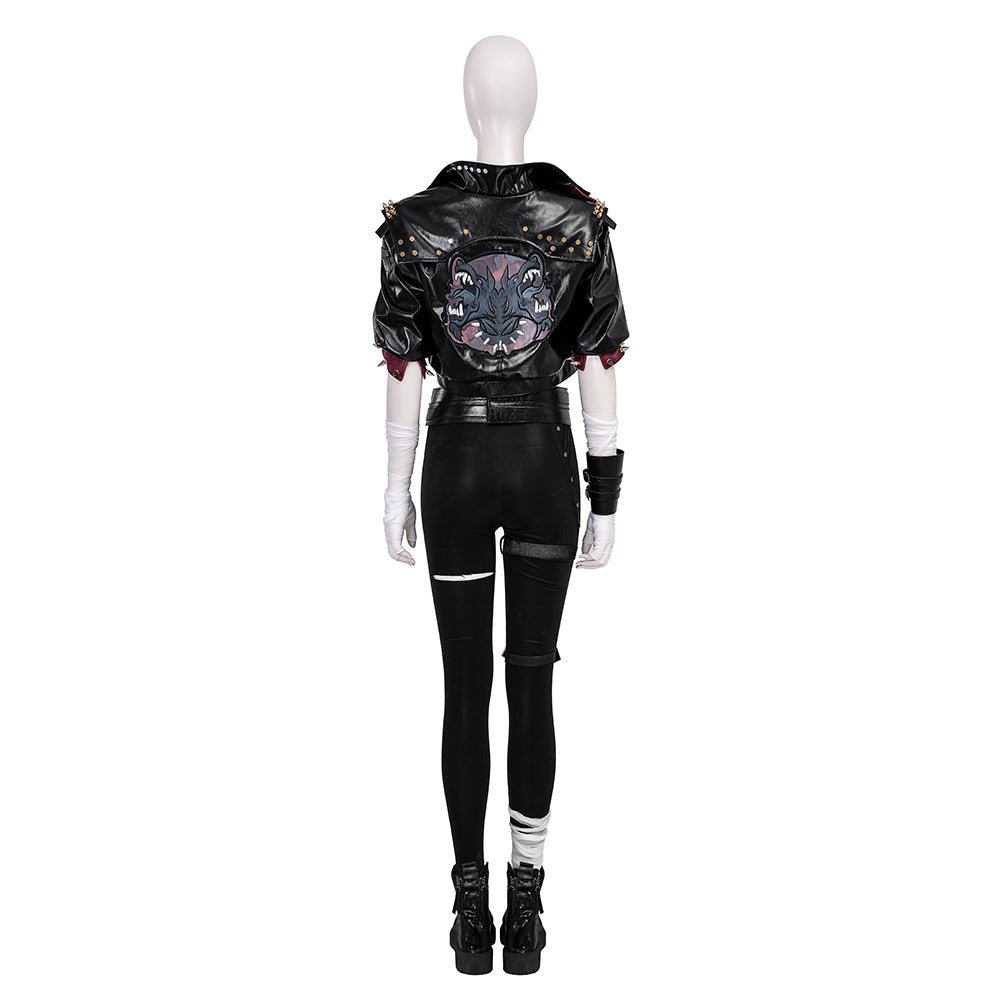 Veste en cuir noir Arcane 2 Vi - Costume de cosplay de haute qualité pour les gamers